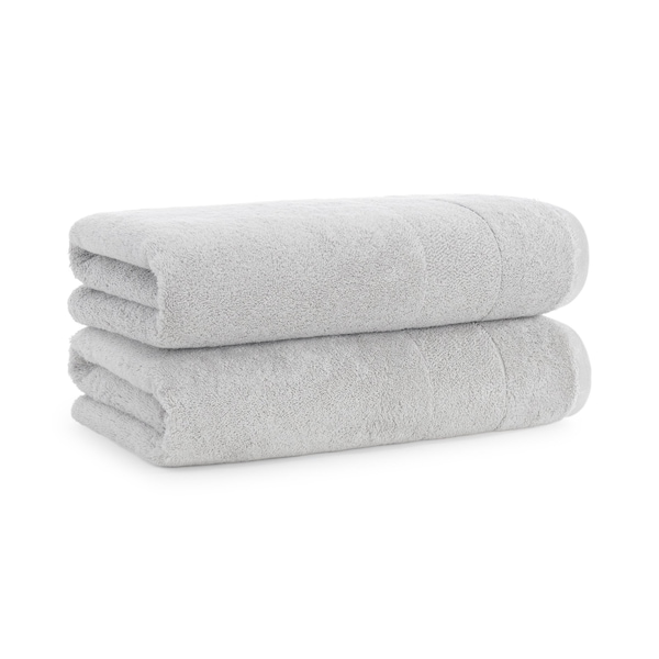Monarch Brands Turkish Bath Towels, 30in x 60in, Solid , Gray, 2PK PNP-BT-TS-3060-18-GRY - main